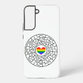 SlipperyJoeのプライド迷路ハート矢印パズルlabyri Samsung Galaxyケース (裏面)