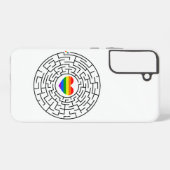 SlipperyJoeのプライド迷路ハート矢印パズルlabyri Samsung Galaxyケース (裏面横)