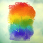 SlipperyJoeのプライド（ばちゃばちゃ）跳ねるレインボーカラーvibran ウィンドウサイン (シート3)