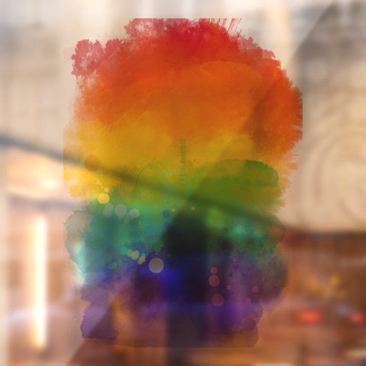 SlipperyJoeのプライド(ばちゃばちゃ)跳ねるレインボーカラーvibran ウィンドウサイン (シート2)