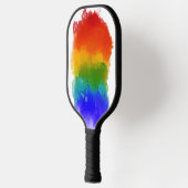 SlipperyJoeのプライド(ばちゃばちゃ)跳ねるレインボーカラーvibran ピックルボールラケット (左)