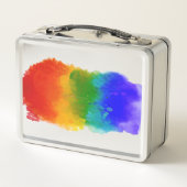 SlipperyJoeのプライド（ばちゃばちゃ）跳ねるレインボーカラーvibran メタルランチボックス (裏面)