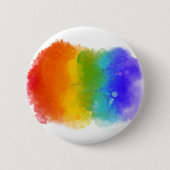 SlipperyJoeのプライド（ばちゃばちゃ）跳ねるレインボーカラーvibran 缶バッジ (正面)