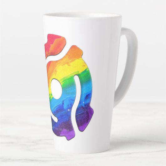 SlipperyJoeのプラスチック45 RPMレコードアダプタ回路 カフェラテマグ (右アングル)