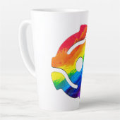 SlipperyJoeのプラスチック45 RPMレコードアダプタ回路 カフェラテマグ (左アングル)