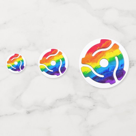 SlipperyJoeのプラスチック45 RPMレコードアダプタ回路 コンフェッティ (正面)