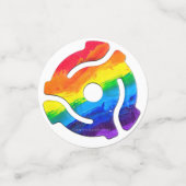 SlipperyJoeのプラスチック45 RPMレコードアダプタ回路 コンフェッティ (スモール正面)