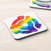 SlipperyJoeのプラスチック45 RPMレコードアダプタ回路 コースター (左側)