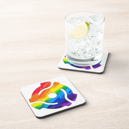 SlipperyJoeのプラスチック45 RPMレコードアダプタ回路 コースター (右側)