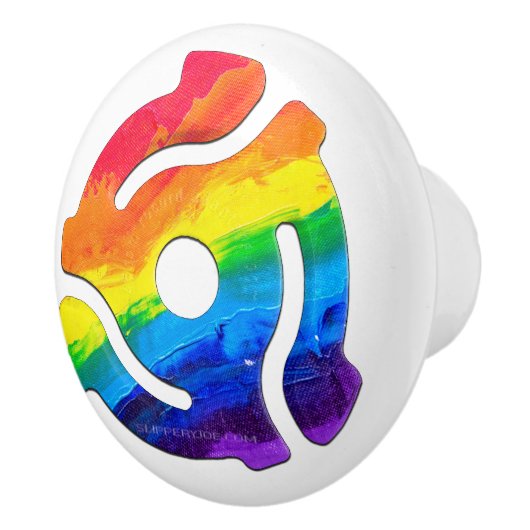 SlipperyJoeのプラスチック45 RPMレコードアダプタ回路 セラミックノブ (右)