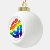 SlipperyJoeのプラスチック45 RPMレコードアダプタ回路 セラミックボールオーナメント (右)