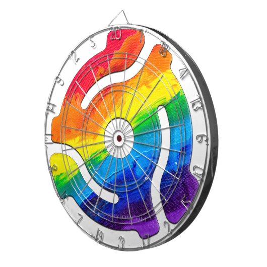 SlipperyJoeのプラスチック45 RPMレコードアダプタ回路 ダーツボード (正面右)