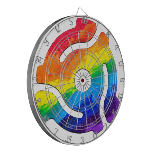 SlipperyJoeのプラスチック45 RPMレコードアダプタ回路 ダーツボード (正面左)