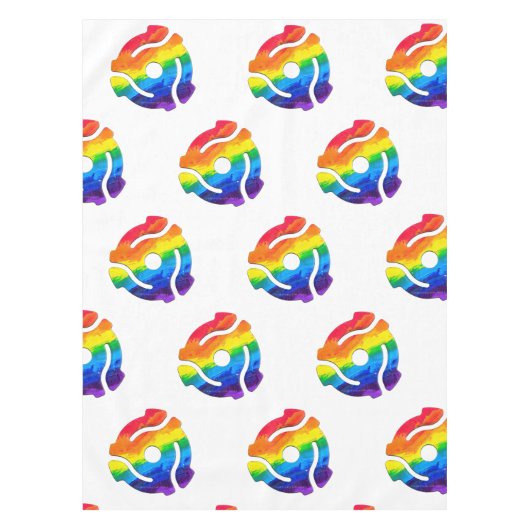 SlipperyJoeのプラスチック45 RPMレコードアダプタ回路 テーブルクロス (正面)