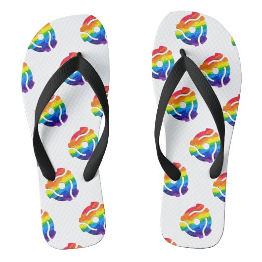 SlipperyJoeのプラスチック45 RPMレコードアダプタ回路 ビーチサンダル (フットベッド)