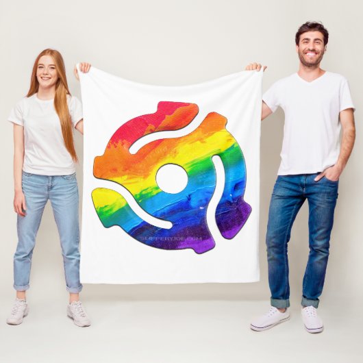 SlipperyJoeのプラスチック45 RPMレコードアダプタ回路 フリースブランケット (インサイチュ)