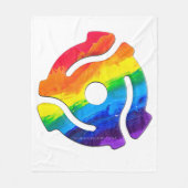 SlipperyJoeのプラスチック45 RPMレコードアダプタ回路 フリースブランケット (正面)