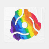 SlipperyJoeのプラスチック45 RPMレコードアダプタ回路 フリースブランケット (正面(横))