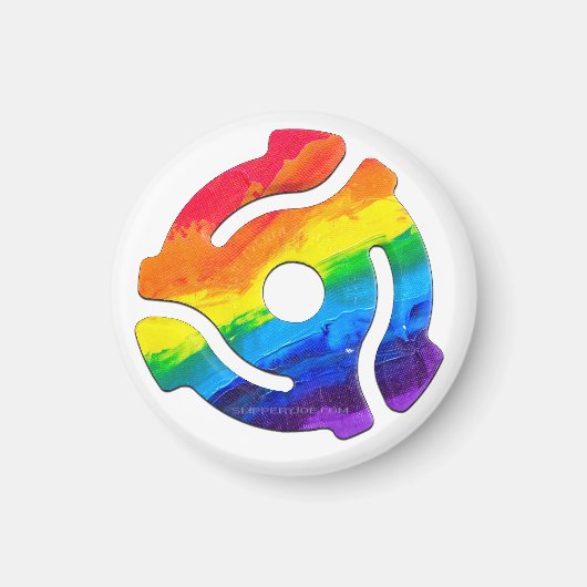 SlipperyJoeのプラスチック45 RPMレコードアダプタ回路 マグネット (正面)