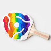 SlipperyJoeのプラスチック45 RPMレコードアダプタ回路 卓球ラケット (横)