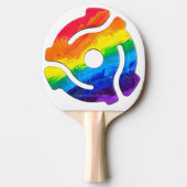 SlipperyJoeのプラスチック45 RPMレコードアダプタ回路 卓球ラケット (正面)