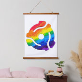 SlipperyJoeのプラスチック45 RPMレコードアダプタ回路 吊り下げ型タペストリー (寝室)