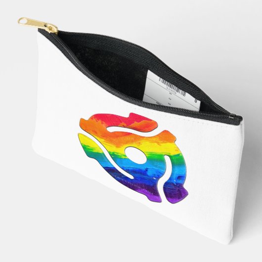 SlipperyJoeのプラスチック45 RPMレコードアダプタ振動 アクセサリーポーチ (見開き)