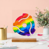 SlipperyJoeのプラスチック45 RPMレコードアダプタ振動 アクリルサイン (ウェディング)