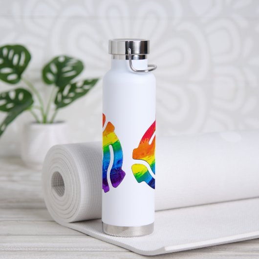 SlipperyJoeのプラスチック45 RPMレコードアダプタ振動 ウォーターボトル (ヨガ)