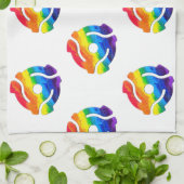 SlipperyJoeのプラスチック45 RPMレコードアダプタ振動 キッチンタオル (折り畳み)