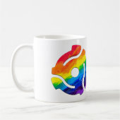 SlipperyJoeのプラスチック45 RPMレコードアダプタ振動 コーヒーマグカップ (左)