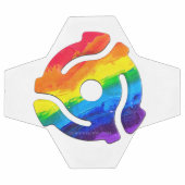 SlipperyJoeのプラスチック45 RPMレコードアダプタ振動 サッカーボール (フラット)