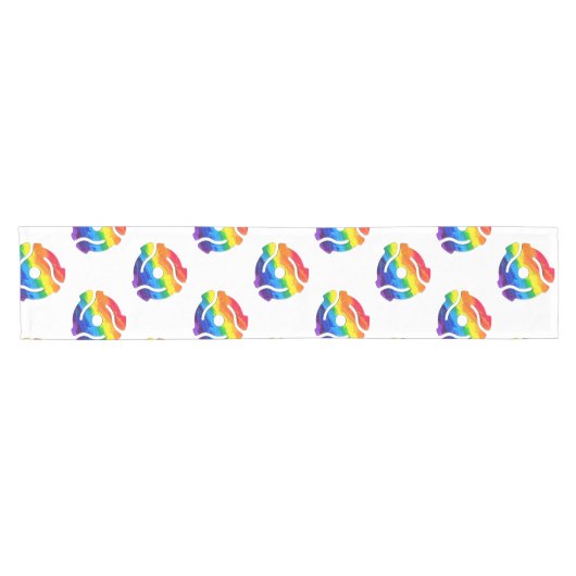 SlipperyJoeのプラスチック45 RPMレコードアダプタ振動 ショートテーブルランナー (横)