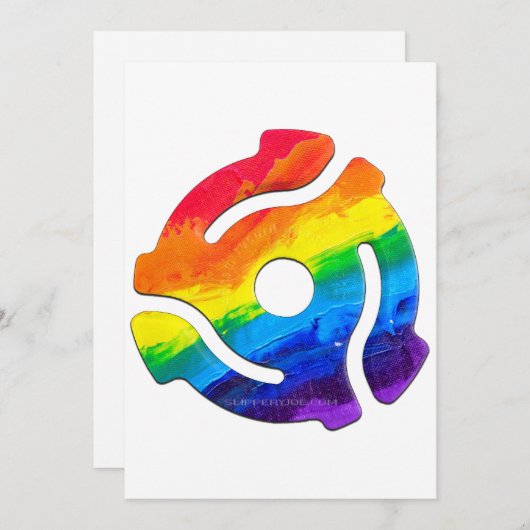 SlipperyJoeのプラスチック45 RPMレコードアダプタ振動 シーズンカード (正面/裏面)