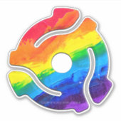 SlipperyJoeのプラスチック45 RPMレコードアダプタ振動 シール (正面)