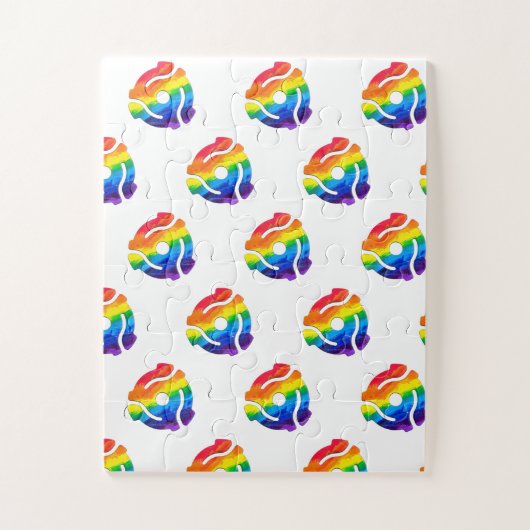 SlipperyJoeのプラスチック45 RPMレコードアダプタ振動 ジグソーパズル (縦)