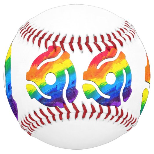 SlipperyJoeのプラスチック45 RPMレコードアダプタ振動 ソフトボール (正面)