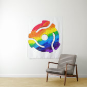 SlipperyJoeのプラスチック45 RPMレコードアダプタ振動 タペストリー (インサイチュ)