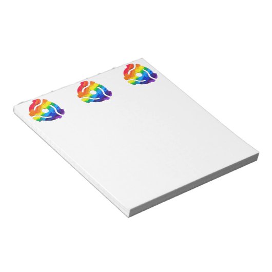 SlipperyJoeのプラスチック45 RPMレコードアダプタ振動 ノートパッド (アングル)