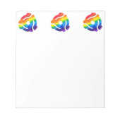 SlipperyJoeのプラスチック45 RPMレコードアダプタ振動 ノートパッド (正面)