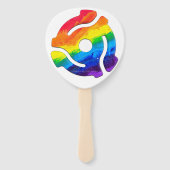 SlipperyJoeのプラスチック45 RPMレコードアダプタ振動 ハンドファン (正面)