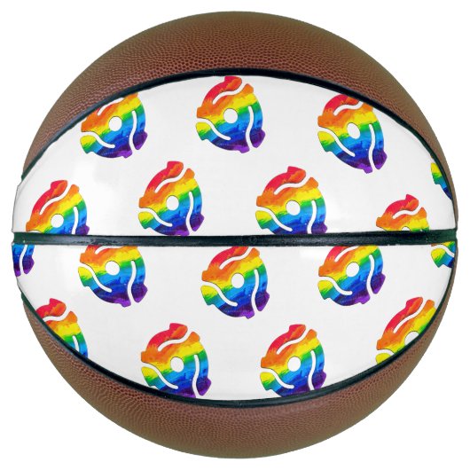 SlipperyJoeのプラスチック45 RPMレコードアダプタ振動 バスケットボール (正面)