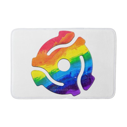 SlipperyJoeのプラスチック45 RPMレコードアダプタ振動 バスマット (正面)