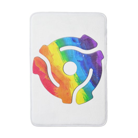 SlipperyJoeのプラスチック45 RPMレコードアダプタ振動 バスマット (正面縦)