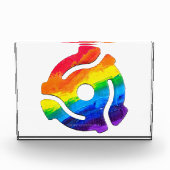 SlipperyJoeのプラスチック45 RPMレコードアダプタ振動 フォトブロック (正面)