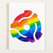 SlipperyJoeのプラスチック45 RPMレコードアダプタ振動 プランナー手帳 (正面)