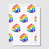 SlipperyJoeのプラスチック45 RPMレコードアダプタ振動 ベラム紙招待状 (オフセット)