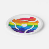 SlipperyJoeのプラスチック45 RPMレコードアダプタ振動 ペーパープレート (アングル)