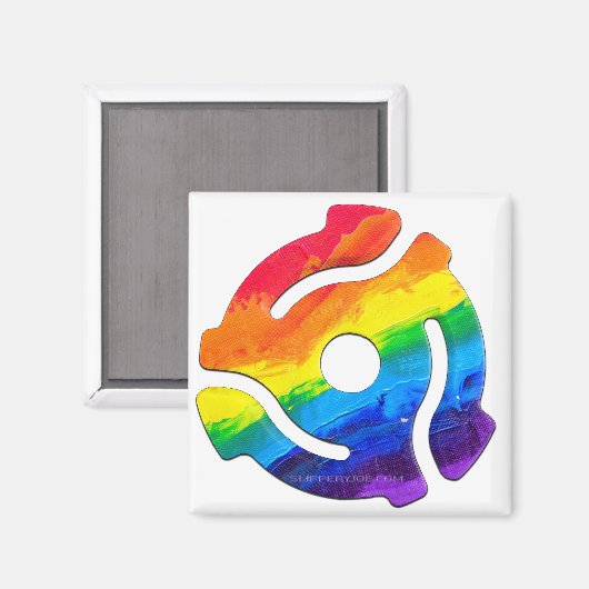 SlipperyJoeのプラスチック45 RPMレコードアダプタ振動 マグネット (正面/裏面)