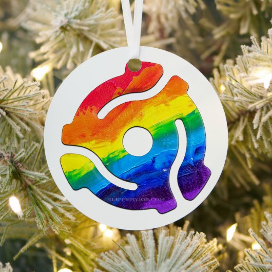 SlipperyJoeのプラスチック45 RPMレコードアダプタ振動 メタルオーナメント (インサイチュ)